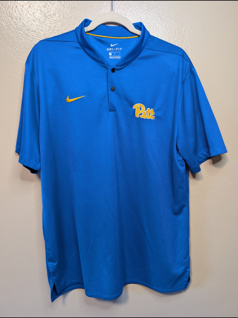 Nike Royal Blue Polo with Yellow Pitt and Swoosh